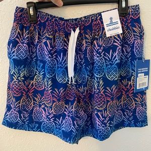 Chubbies electric pineapple Men’s swim shorts size L 5.5” inseam